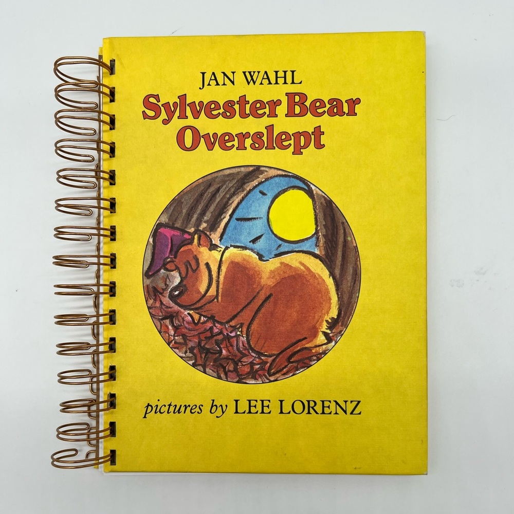 VTG Sylvester Bear Overslept Book Made Into A Journal